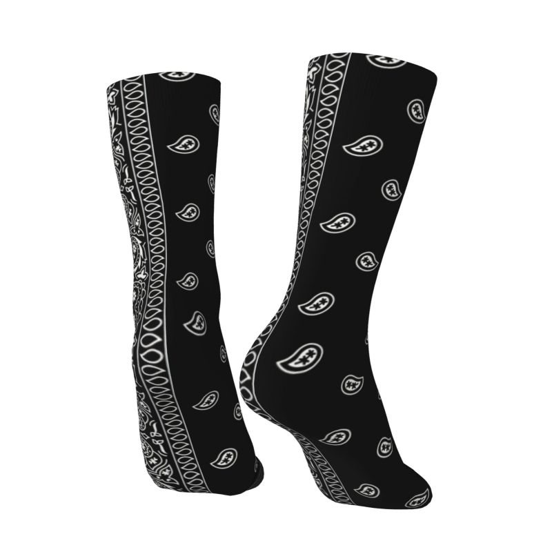 Meias elásticas estampadas Pai - Bandana Blank White avaliação e preço