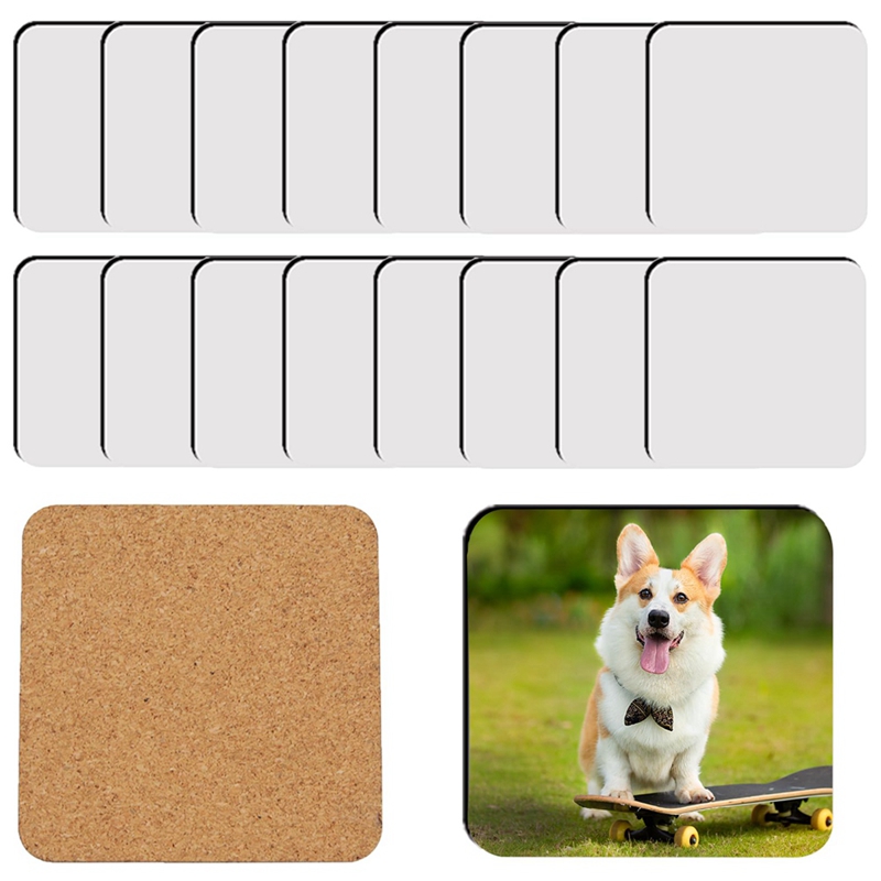 18 Peças de Porta-Copos Quadra - Coaster Sublimation Blank avaliação e preço