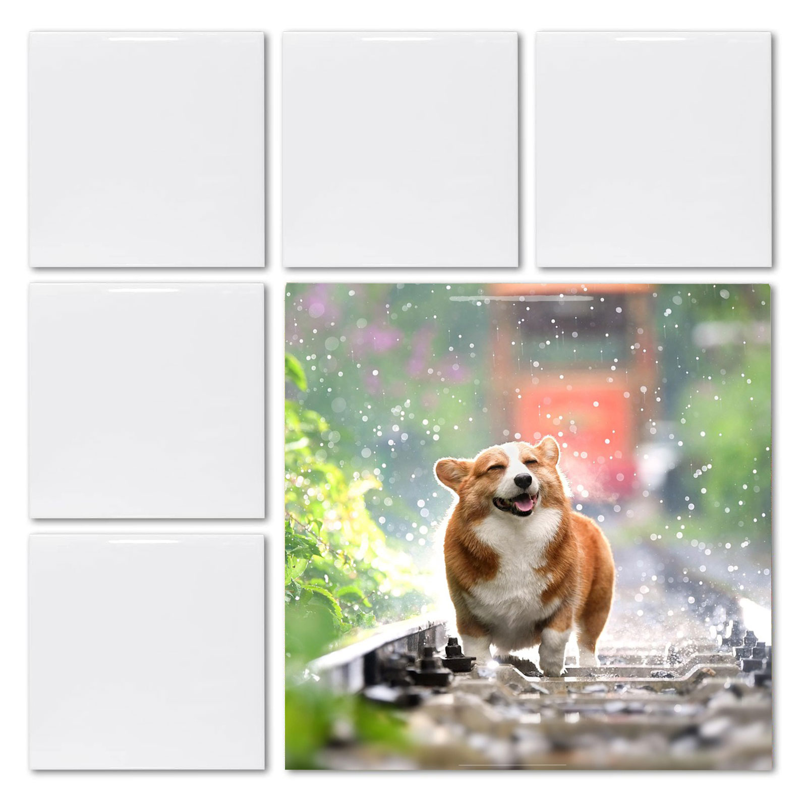 20 peças de Placas Quadradas B - Ceramic Tile Blank avaliação e preço