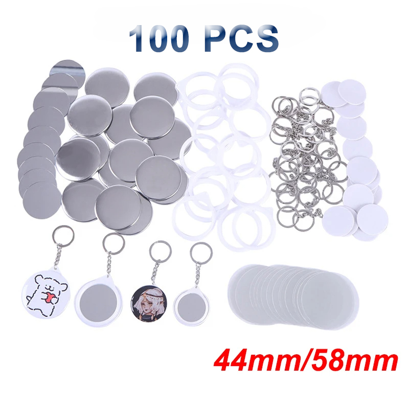 Novo 100 pçs chaveiro espelho  - Button Badge Blank avaliação e preço