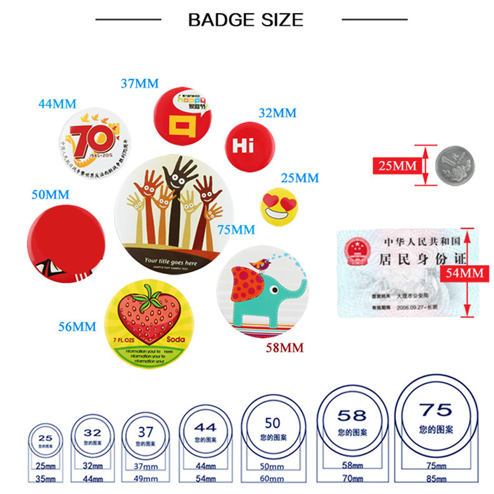 100 Pçs/set Plástico Fornecime - Button Badge Blank avaliação e preço